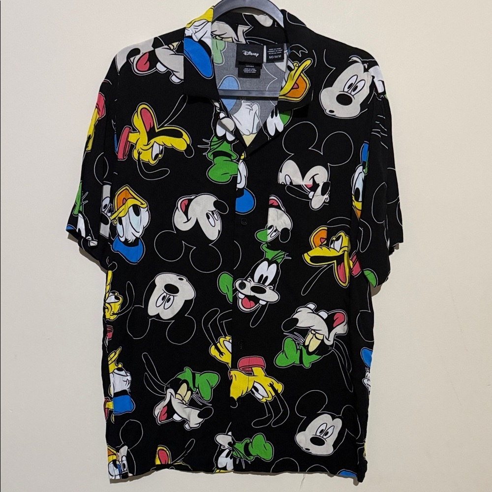 Disney Men's Black Mickey & Friends Short-Sleeve Shirt - Picture 2 of 6